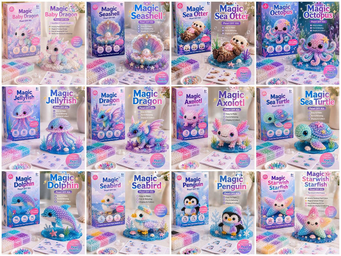 š„Last Day BUY 3 GET 1 FREEš 12 Magical Ocean Friends DIY Kit ā Create Your Own Adorable Sea Creatures!