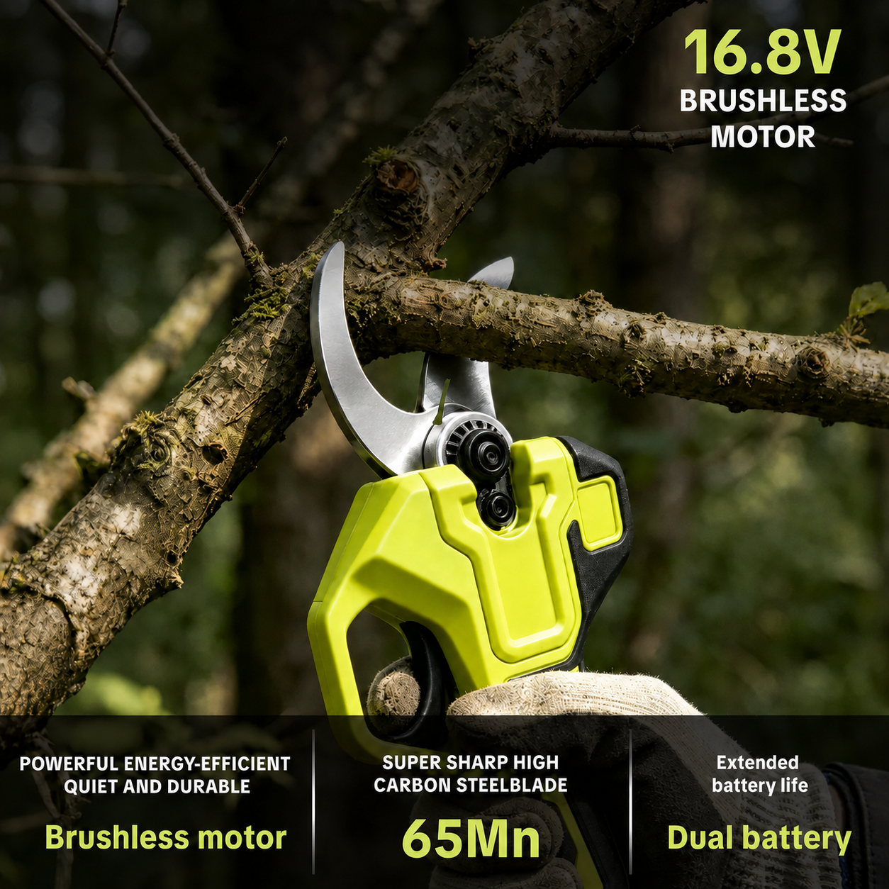 Cordless Electric Pruning Shears – 1.25" Cutting Capacity