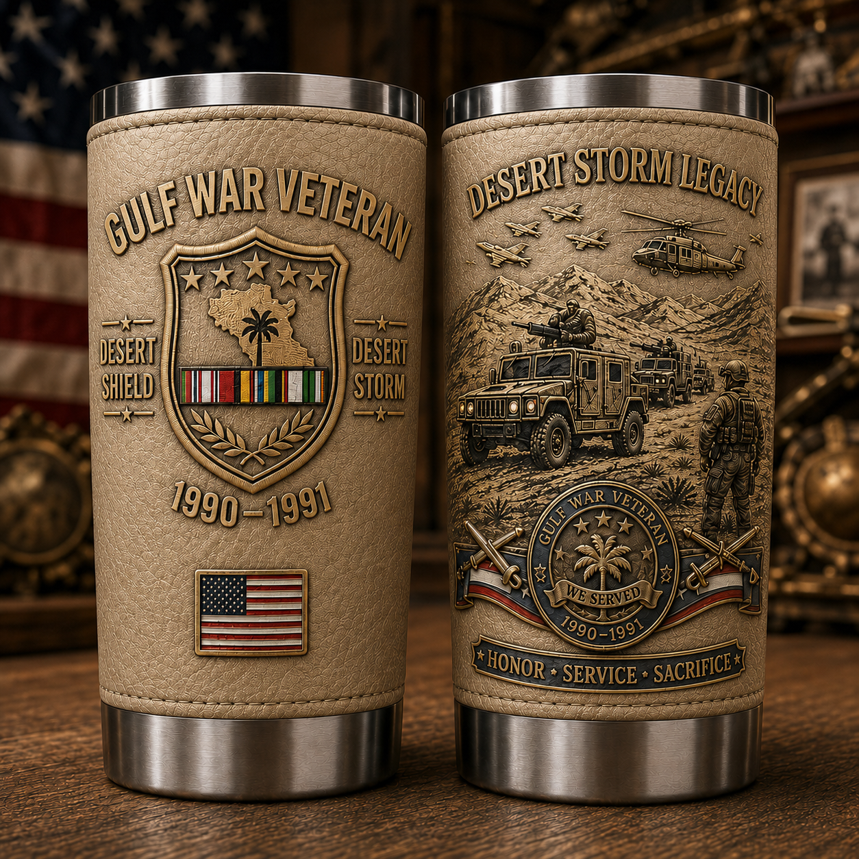 ๐ฅ Last Day Promo: 49% OFF-๐บ๐ธ Gulf War Veteran Desert Shield & Desert Storm Tribute Tumbler