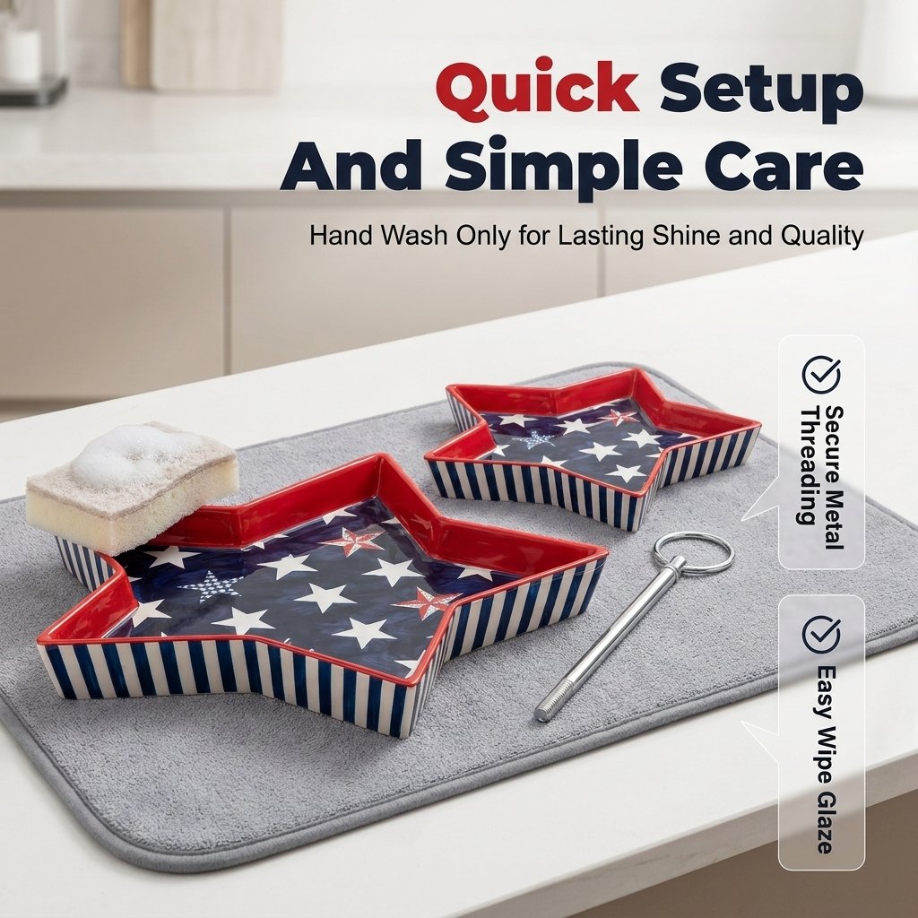 🏆 50K+ SOLD! Almost Gone🔥250th American Legacy Star Tray | Patriotic Two-Tier Serving Sculpture