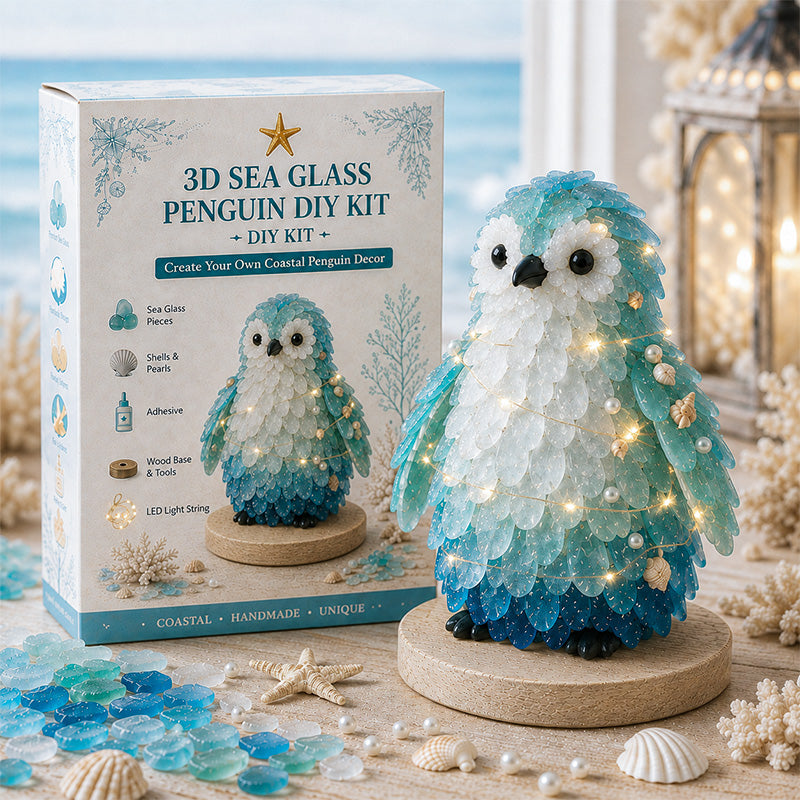 Penguin Sea Glass Art Kit