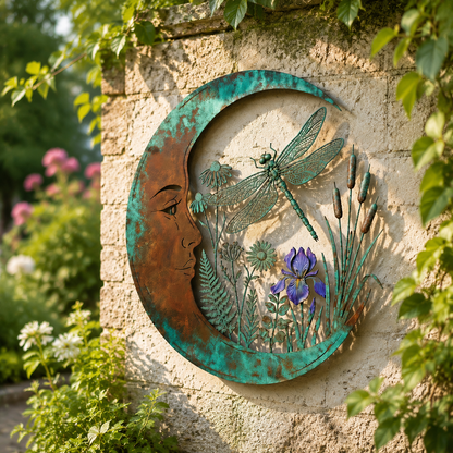Crescent Moon Bee Wall Decor