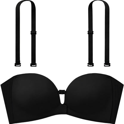 🎒 Back-to-School Deal ✨ Strapless Push-Up Bra with Front Closure, Padded Lift & Non-Slip Support 💕