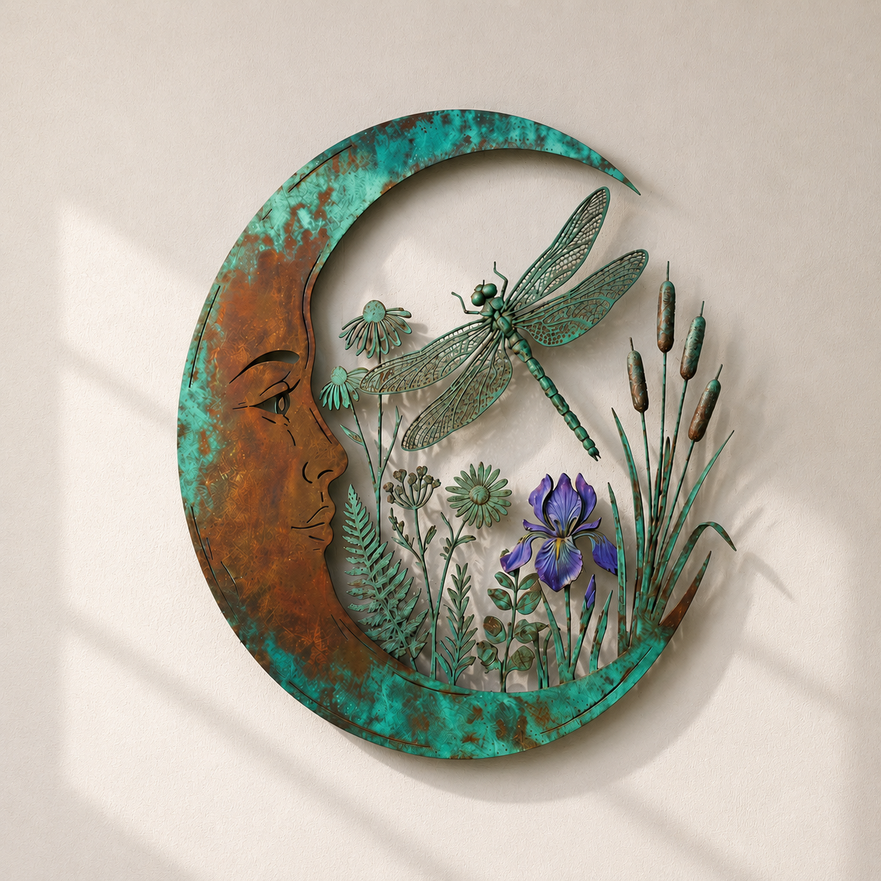 Crescent Moon Bee Wall Decor