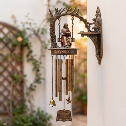 "Divine Harmony" Faith-Inspired Wind Chime & Wall Sconce