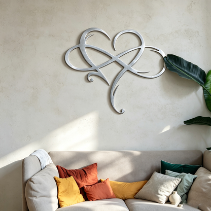 Iron Wall Decoration with Infinite Heart