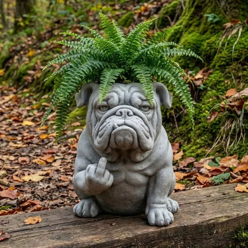 🔥Grumpy French Bulldog Planter