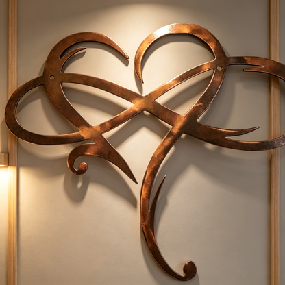 Iron Wall Decoration with Infinite Heart