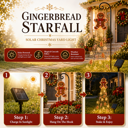 🎄 Gingerbread Magic Solar Holiday Yard Light