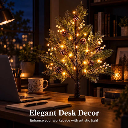 🎄💡 Elegant LED Tree Lamp – A Warm Natural Glow for Your Home🌿✨