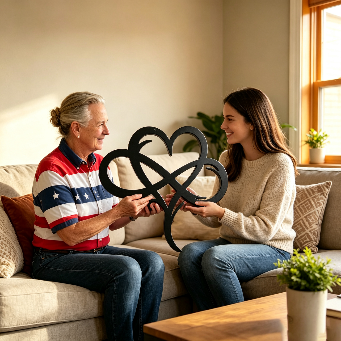 Iron Wall Decoration with Infinite Heart