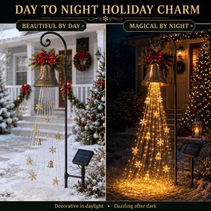🔥Buy 2 Get 49% OFF🔥🎄 Christmas Bell Cascade Solar Yard Light✨