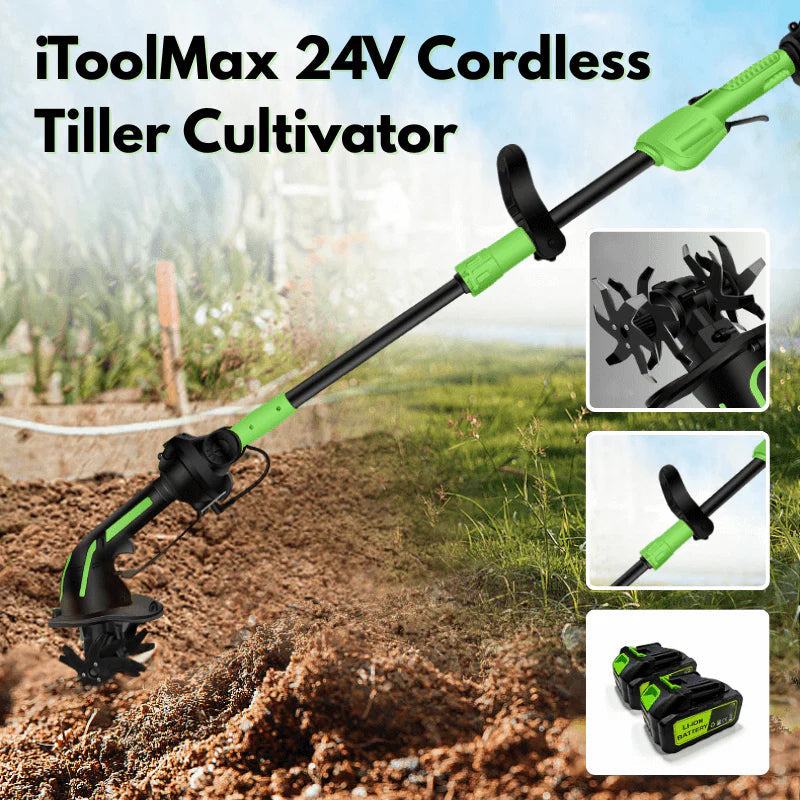 Cordless trimmer battery and handle details