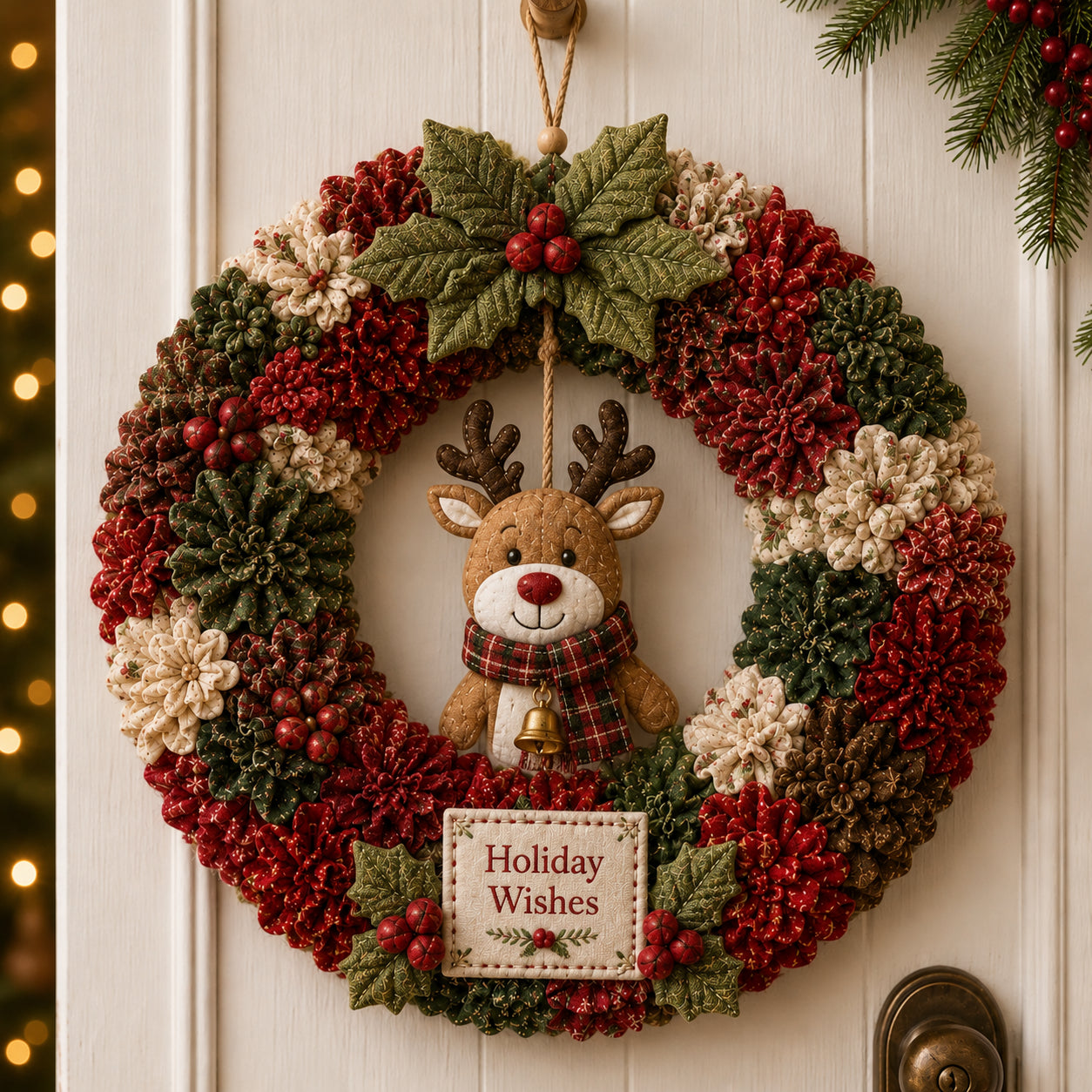 🔥49% Off Last Day -🎄 3D Fabric Poke Wreath DIY Kit