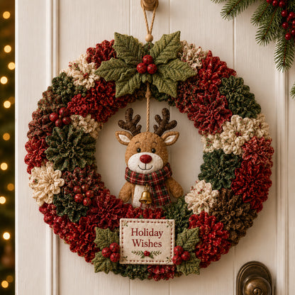 🔥49% Off Last Day -🎄 3D Fabric Poke Wreath DIY Kit