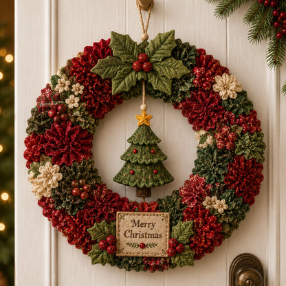 🔥49% Off Last Day -🎄 3D Fabric Poke Wreath DIY Kit