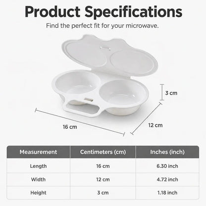 🥳2026 HOT SALE🥳💞50K+ SOLD! 🥚✨ 50% OFF + BUY 1 GET 1 FREE! Dual Cavity Microwave Egg Poacher – Quick oil‑free cooking, food‑grade PP & versatile. Perfect for busy mornings – healthy breakfast in minutes! ⚡🍳
