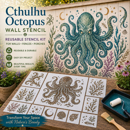 🔥 LAST DAY 49% OFF – 🌿Reusable Animal Garden Wall Stencil Kit | Bring Plain Walls, Fences & Porches to Life with Charming Animal & Floral Murals 🐾🌸✨