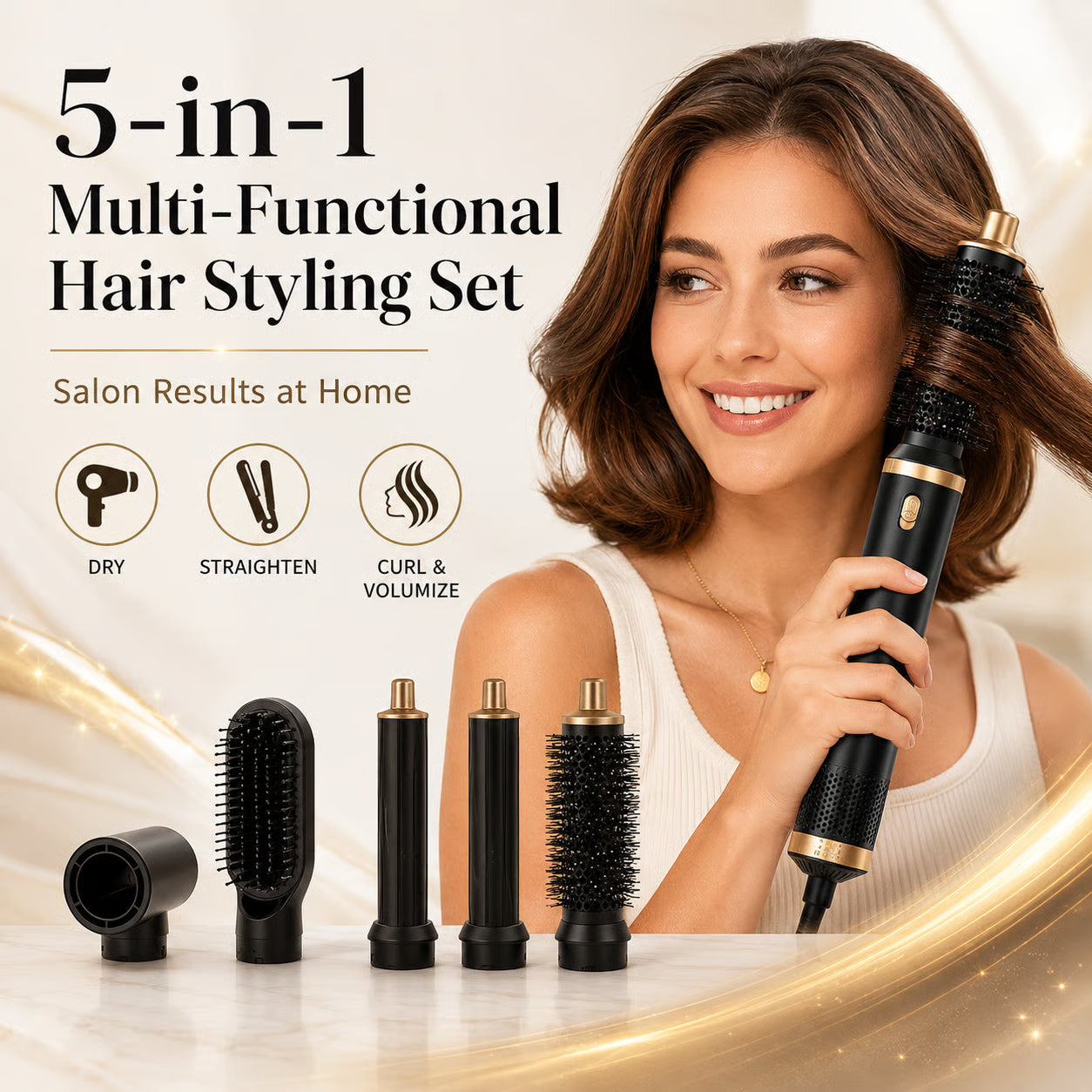 ✨5‑in‑1 Styling Blow‑Dry Brush – ALL Your Hair Needs in One Tool⚡