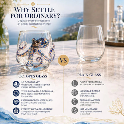⏰Last day Promotion 🔥-🎁The Perfect Beach House Gift🌊3D Ocean Animal Artisan Glassware Collection