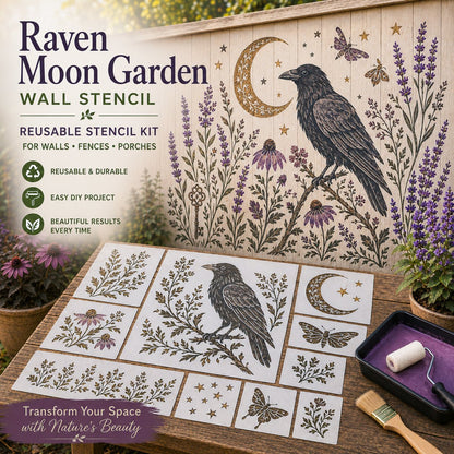 🔥 LAST DAY 49% OFF – 🌿Reusable Animal Garden Wall Stencil Kit | Bring Plain Walls, Fences & Porches to Life with Charming Animal & Floral Murals 🐾🌸✨
