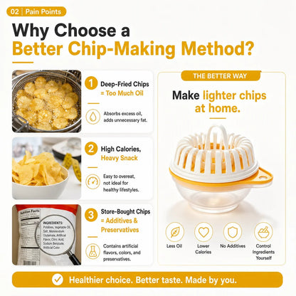🔥2026 HOT SALE🥳💞50K+ SOLD!😍🥔DIY Microwave Potato Chip Maker with Slicer Bowl Set - DIY Microwave Potato Chip Maker with Slicer Bowl Set