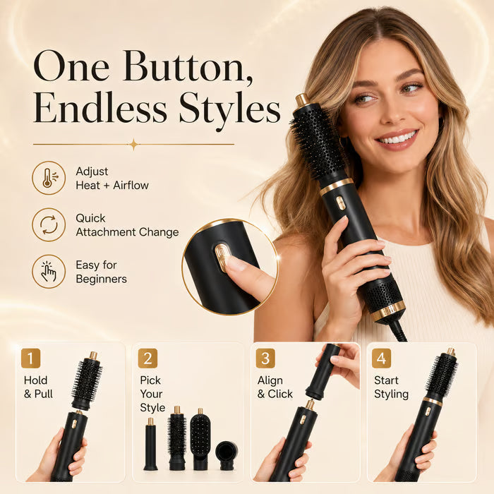 ✨5‑in‑1 Styling Blow‑Dry Brush – ALL Your Hair Needs in One Tool⚡