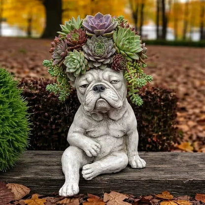 🔥Grumpy French Bulldog Planter