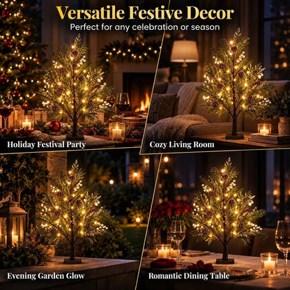 🎄💡 Elegant LED Tree Lamp – A Warm Natural Glow for Your Home🌿✨