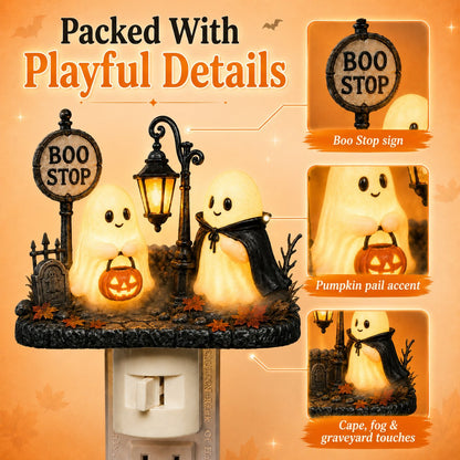 🔥Last Day 49% OFF - 👻🎃 Boo Stop Ghosts Plug-In Halloween Night Light