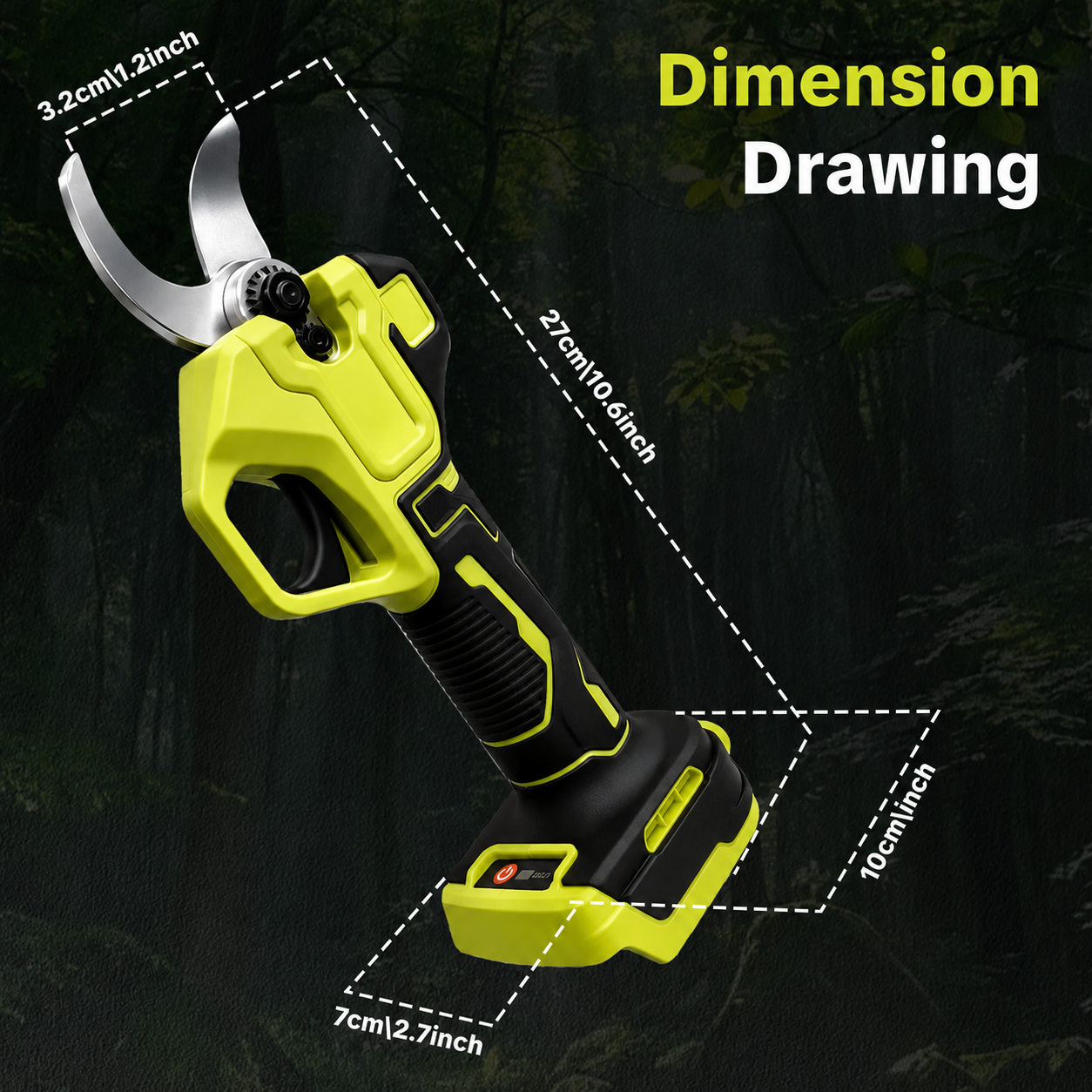 Cordless Electric Pruning Shears – 1.25" Cutting Capacity
