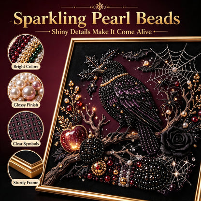 🔥 LAST DAY 49% OFF – 🖤 Premium 3D Pearl Dark Gothic Diamond Painting Art Kit