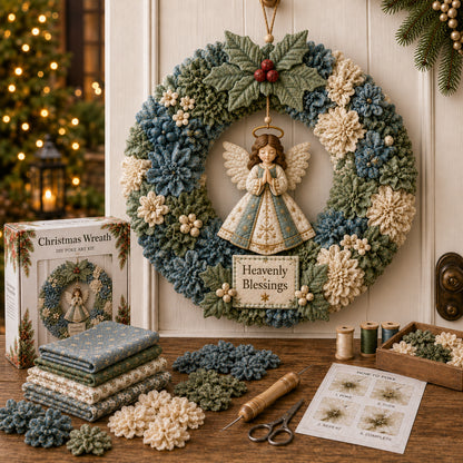 🔥49% Off Last Day -🎄 3D Fabric Poke Wreath DIY Kit