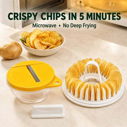🔥2026 HOT SALE🥳💞50K+ SOLD!😍🥔DIY Microwave Potato Chip Maker with Slicer Bowl Set - DIY Microwave Potato Chip Maker with Slicer Bowl Set