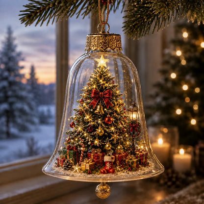 ✨🎄 Glowing Christmas Story Ornament – Light-Up Mini Holiday Scene