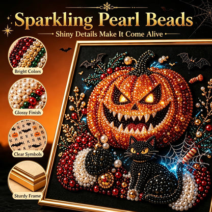 🔥 LAST DAY 49% OFF – 🖤 Premium 3D Pearl Dark Gothic Diamond Painting Art Kit