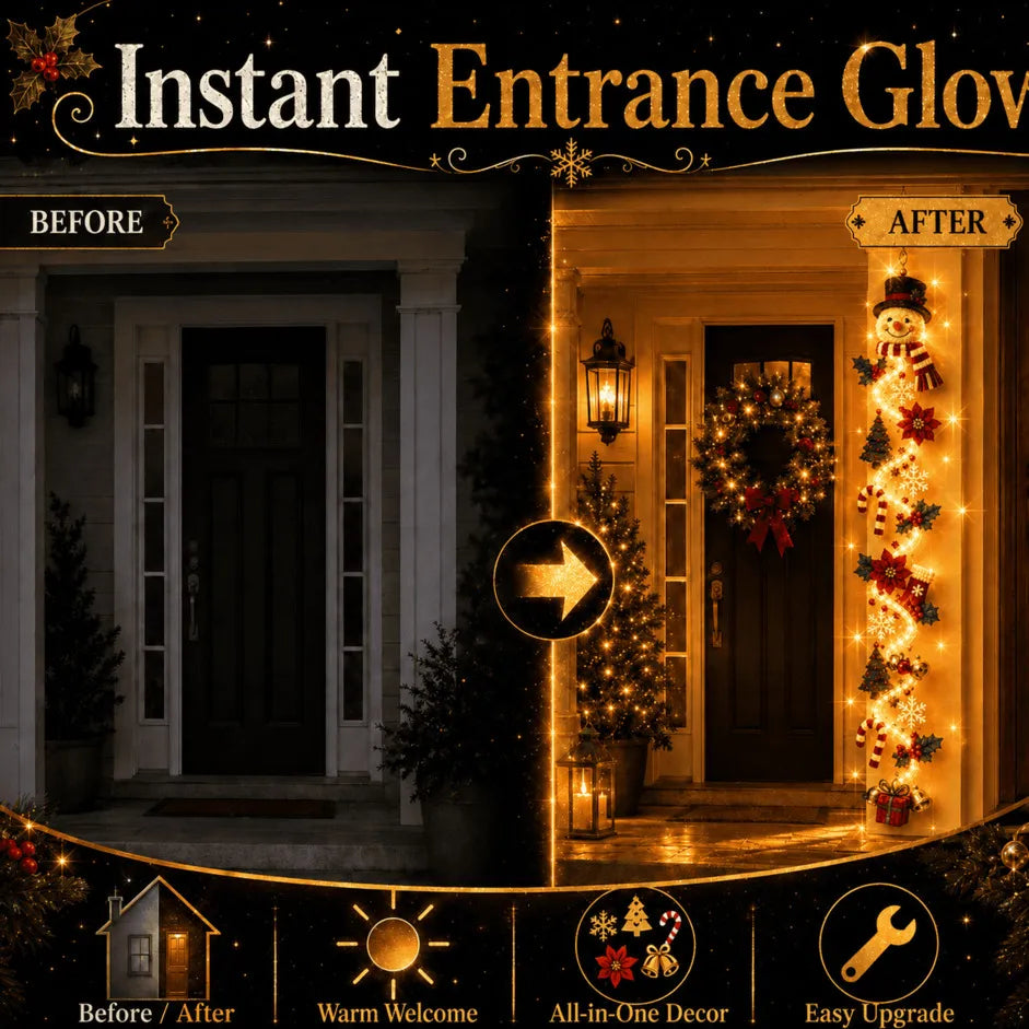 ⏳ Last Day 49% OFF 🎄 Glowing Christmas Door Hanger