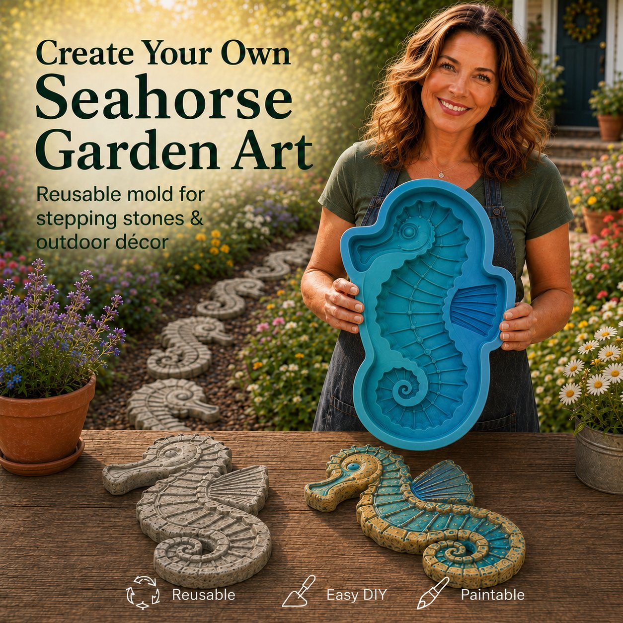 💥 LAST DAY 49% OFF - 🌊 Reusable Ocean Theme Garden Art Mold – Make Your Garden Truly One of a Kind (📦Buy 2 Free Shipping)