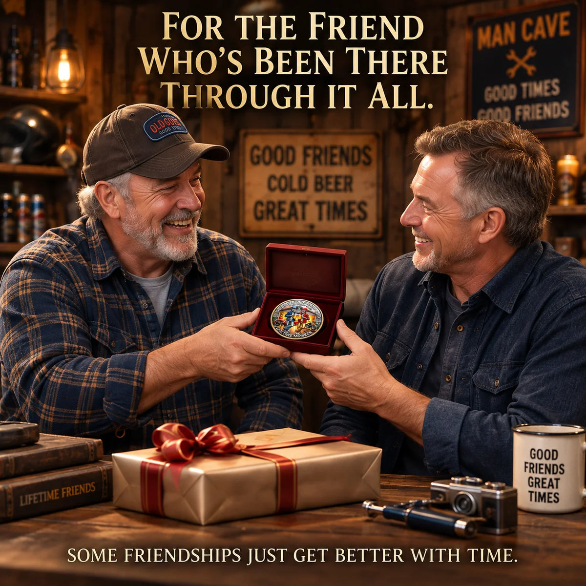 Old Bastards Friendship Club 2026 – Double-sided friendship sheet, a fun lifelong keepsake gift for best friends and old friends