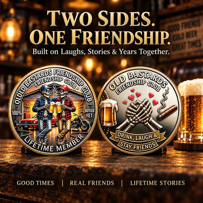 Old Bastards Friendship Club 2026 – Double-sided friendship sheet, a fun lifelong keepsake gift for best friends and old friends