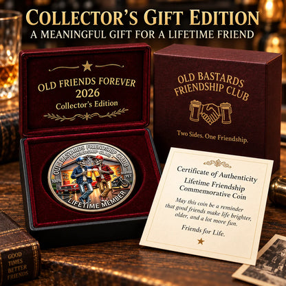 Old Bastards Friendship Club 2026 – Double-sided friendship sheet, a fun lifelong keepsake gift for best friends and old friends