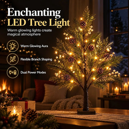 🎄💡 Elegant LED Tree Lamp – A Warm Natural Glow for Your Home🌿✨