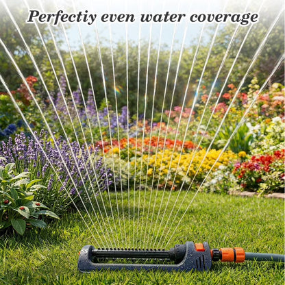 Large Coverage Oscillating Yard Sprinkler (Up to 32ft) - 19 Precision Nozzles with Built-In Unclogging Pin