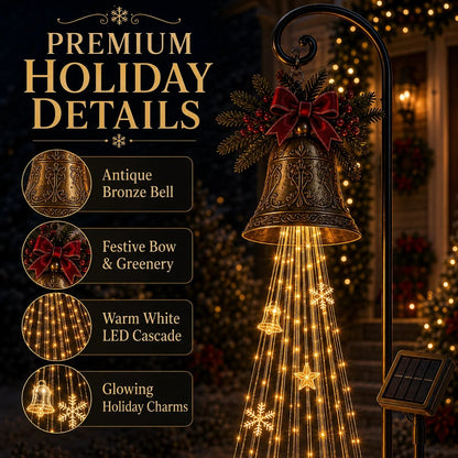 🔥Buy 2 Get 49% OFF🔥🎄 Christmas Bell Cascade Solar Yard Light✨