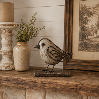 Vintage  Wire Wing Bird Sculpture