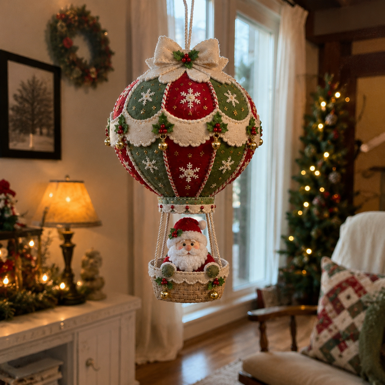 ⏳ Last Day 49% OFF – 🎈 Beginner-Friendly Christmas Hot Air Balloon Hanging Decor DIY Kit Collection | Complete Kit with Coordinated Fabrics, Decorative Accents & Crafting Materials Included 💕