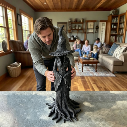 🔥LAST DAY 49% OFF - 🧙‍♀️💫Hand-Painted Enchanting Witch Statue: The Guardian of Your Home