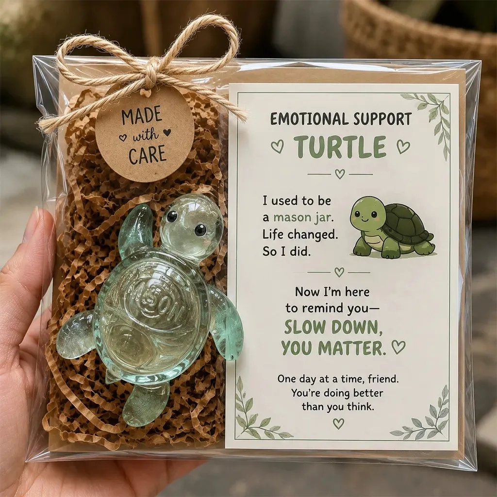 🐝🐢🌸 Emotional Support Glass Animal Gift Set – A Meaningful Little Reminder That You Matter 💕