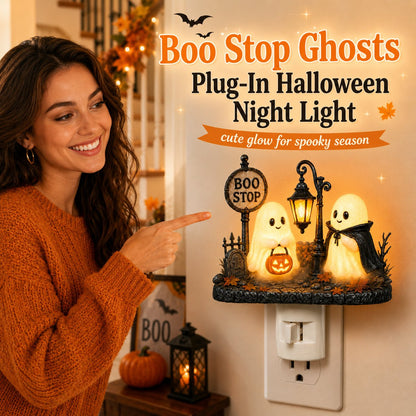 🔥Last Day 49% OFF - 👻🎃 Boo Stop Ghosts Plug-In Halloween Night Light