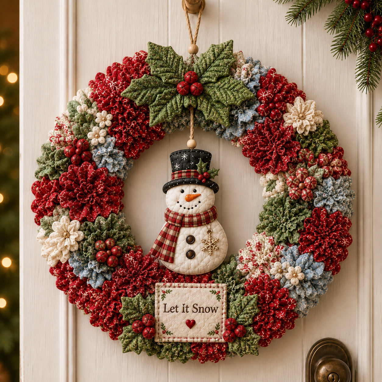🔥49% Off Last Day -🎄 3D Fabric Poke Wreath DIY Kit
